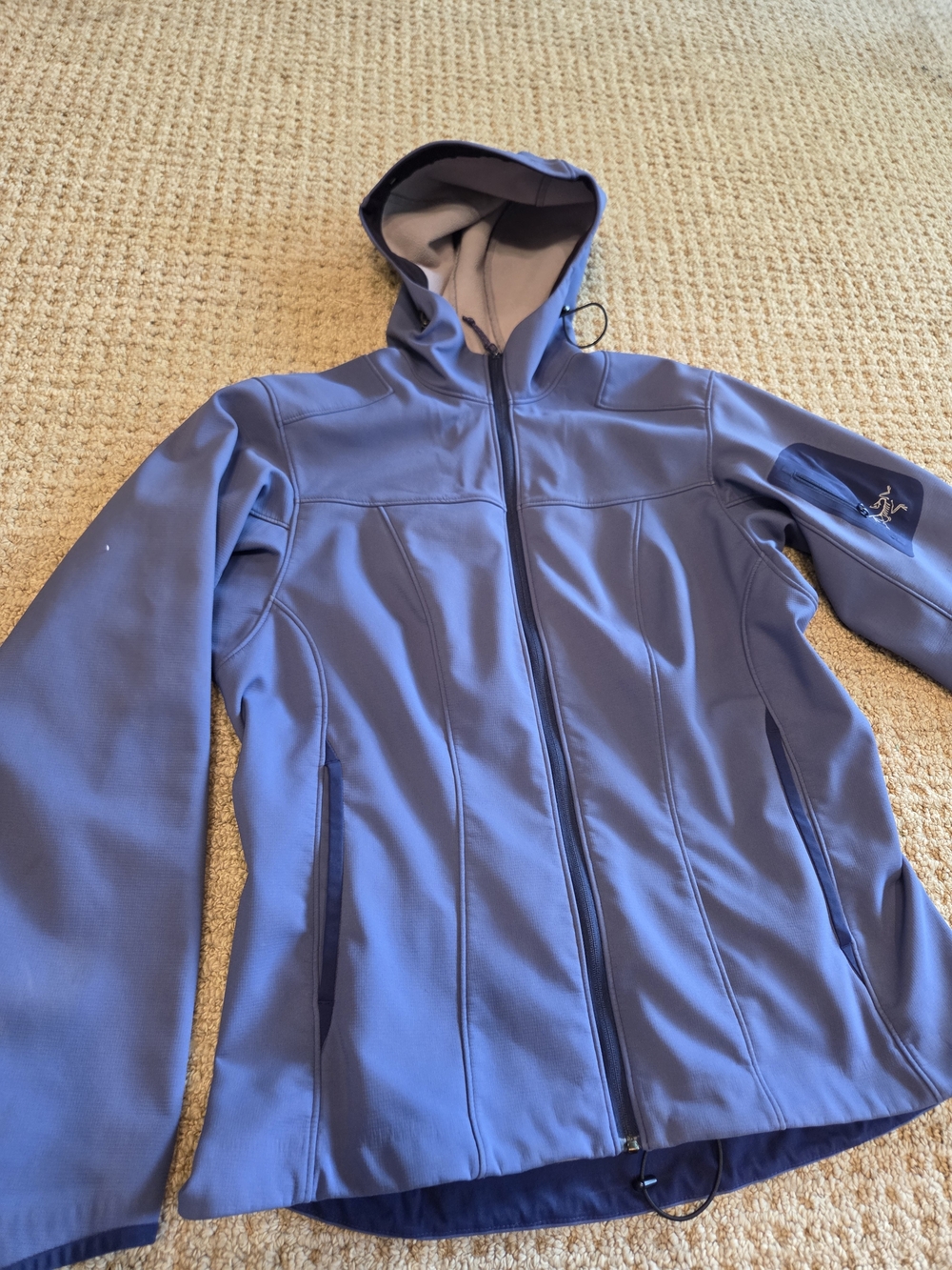 Arc'teryx Blue/Periwinkle Women's Hooded Lightweight Fleece Jacket